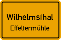 Straßen in Wilhelmsthal Effeltermühle