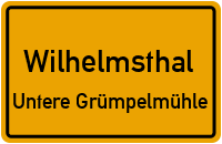Straßenverzeichnis Wilhelmsthal Untere Grümpelmühle