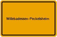 Ortsschild Willebadessen-Peckelsheim