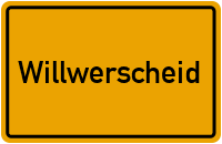 Ortsschild von Gemeinde Willwerscheid in Rheinland-Pfalz