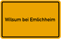 City Sign Wilsum bei Emlichheim