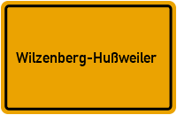 City Sign Wilzenberg-Hußweiler