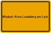 City Sign Windach, Kreis Landsberg am Lech