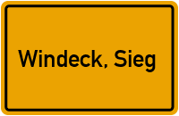 Ortsschild von Gemeinde Windeck, Sieg in Nordrhein-Westfalen