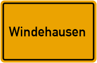 Ortsschild von Gemeinde Windehausen in Thüringen