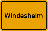 Ortsschild von Gemeinde Windesheim in Rheinland-Pfalz