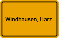 City Sign Windhausen, Harz