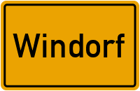 Ortsschild von Markt Windorf in Bayern