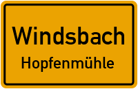 Straßenverzeichnis Windsbach Hopfenmühle