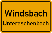 Straßenverzeichnis Windsbach Untereschenbach