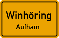 Straßenverzeichnis Winhöring Aufham
