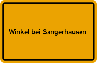 City Sign Winkel bei Sangerhausen