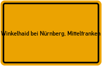 City Sign Winkelhaid bei Nürnberg, Mittelfranken