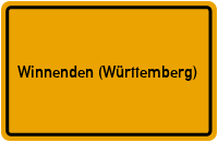 Ortsschild von Stadt Winnenden (Württemberg) in Baden-Württemberg
