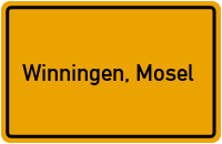 City Sign Winningen, Mosel