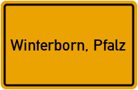 Ortsschild von Gemeinde Winterborn, Pfalz in Rheinland-Pfalz