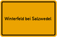 City Sign Winterfeld bei Salzwedel