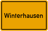 Ortsschild von Markt Winterhausen in Bayern