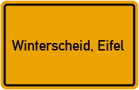 City Sign Winterscheid, Eifel