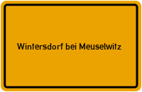 City Sign Wintersdorf bei Meuselwitz