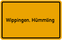 Ortsschild von Gemeinde Wippingen, Hümmling in Niedersachsen