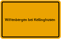 City Sign Wittenbergen bei Kellinghusen