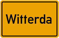Ortsschild von Gemeinde Witterda in Thüringen