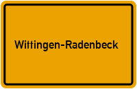 Ortsschild Wittingen-Radenbeck