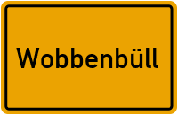 Ortsschild von Gemeinde Wobbenbüll in Schleswig-Holstein