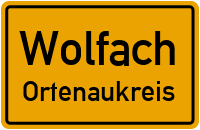 Ortsschild Wolfach.Ortenaukreis
