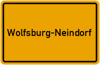 Ortsschild Wolfsburg-Neindorf