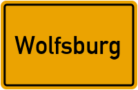 Ortsschild von Stadt Wolfsburg in Niedersachsen