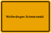 City Sign Wolterdingen Schwarzwald