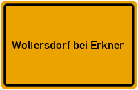 Ortsschild Woltersdorf bei Erkner