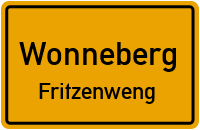 Straßen in Wonneberg Fritzenweng