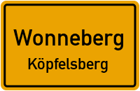 Straßenverzeichnis Wonneberg Köpfelsberg