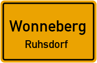 Straßen in Wonneberg Ruhsdorf