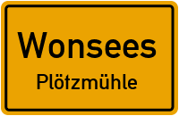 Straßen in Wonsees Plötzmühle