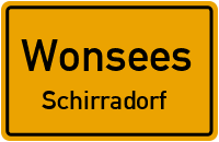 Straßen in Wonsees Schirradorf