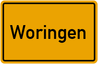 Ortsschild von Gemeinde Woringen in Bayern