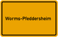 Ortsschild Worms-Pfeddersheim
