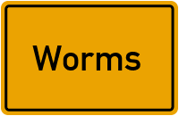Ortsschild von Stadt Worms in Rheinland-Pfalz