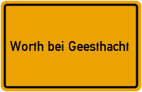 City Sign Worth bei Geesthacht