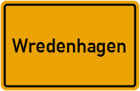 Ortsschild von Wredenhagen in Mecklenburg-Vorpommern