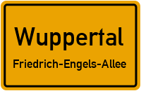 Wartburgstraße in WuppertalFriedrich-Engels-Allee