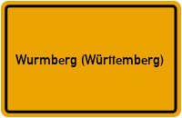 City Sign Wurmberg (Württemberg)