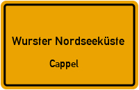 Cappeler Bahnhofstraße in Wurster NordseeküsteCappel