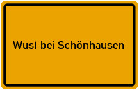 City Sign Wust bei Schönhausen