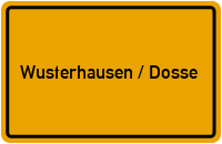 Ortsschild von Gemeinde Wusterhausen / Dosse in Brandenburg