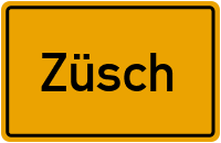 Ortsschild von Gemeinde Züsch in Rheinland-Pfalz